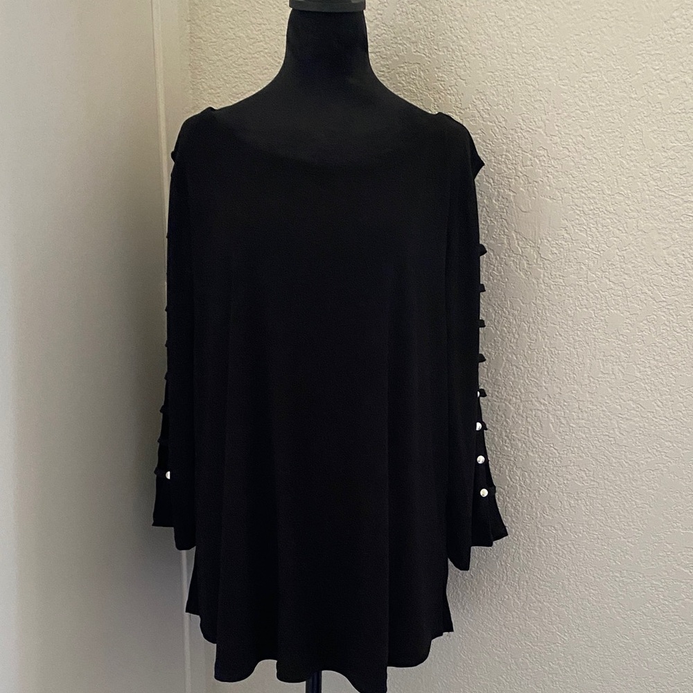 Elegant Black Women's Tunic Top